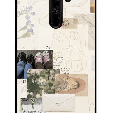 Soft Aesthetic Redmi Note 8 Pro Glass Case