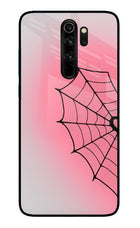 Pink Web Redmi Note 8 Pro Glass Case
