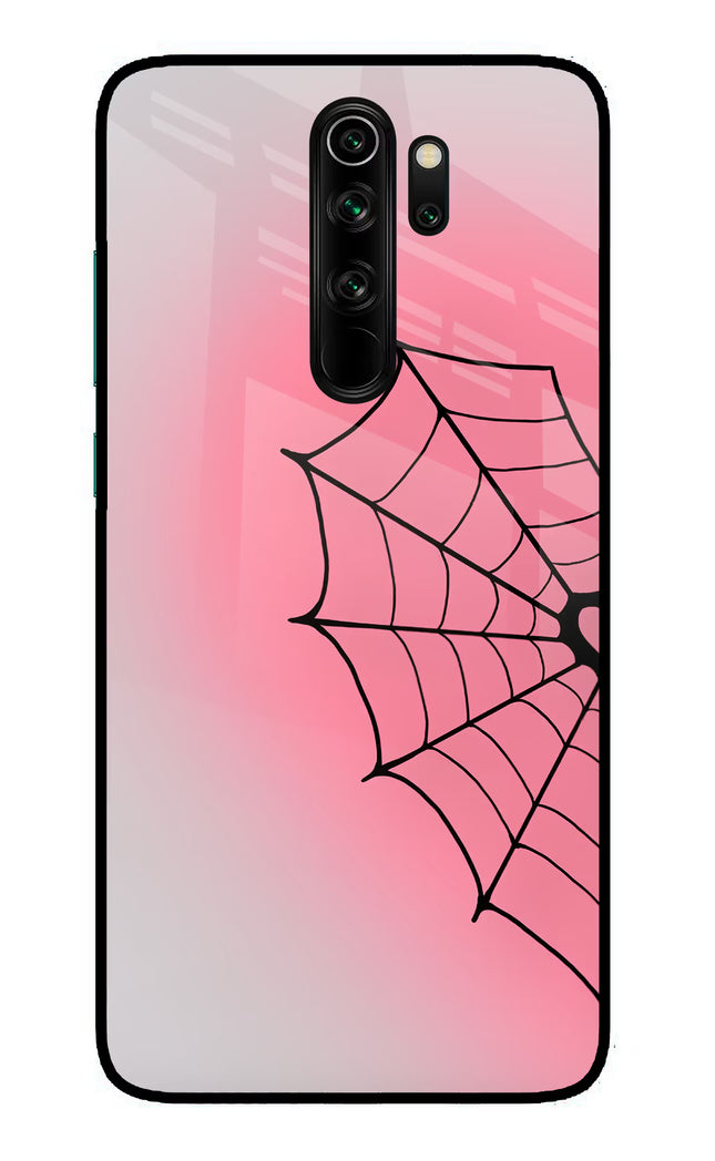 Pink Web Redmi Note 8 Pro Glass Case