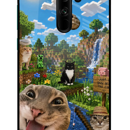 Minecraft Cat Chaos Redmi Note 8 Pro Glass Case