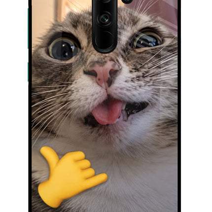 Silly Cat Call Redmi Note 8 Pro Glass Case
