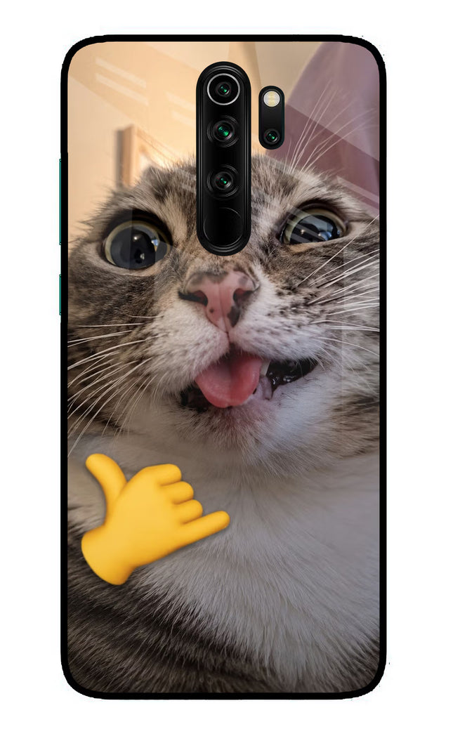 Silly Cat Call Redmi Note 8 Pro Glass Case