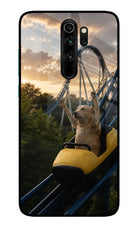 Rollercoaster Dog Redmi Note 8 Pro Glass Case