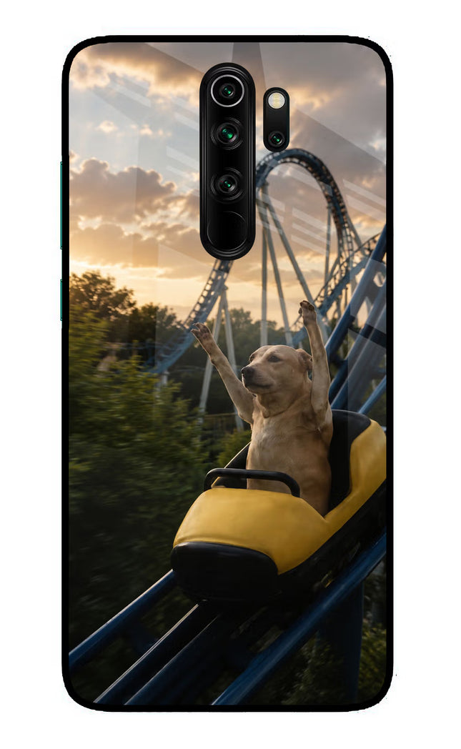 Rollercoaster Dog Redmi Note 8 Pro Glass Case