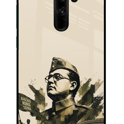 Netaji Rising Redmi Note 8 Pro Glass Case Back Cover by Casekaro