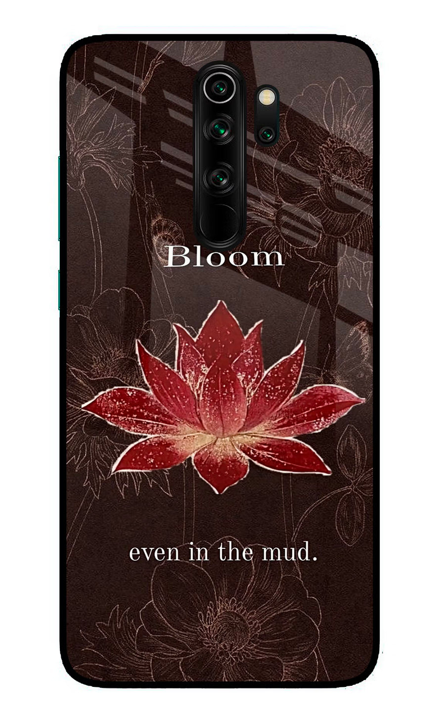 Bloom Redmi Note 8 Pro Back Cover, Glass case