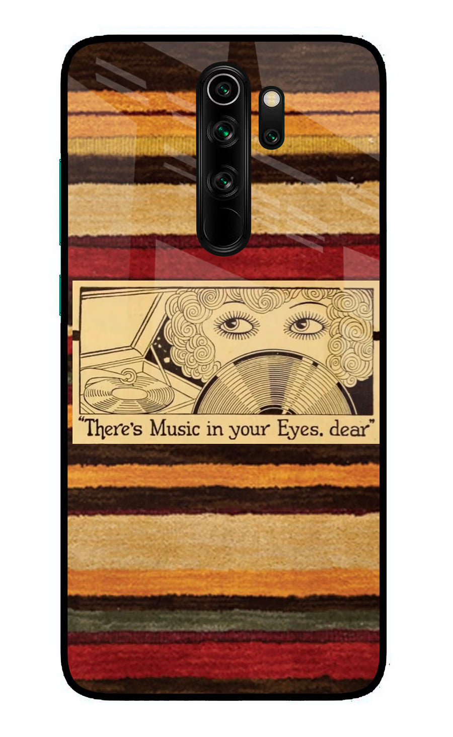 Vinyl Stripes Redmi Note 8 Pro Back Cover, Glass case