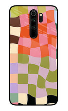 Wavy Grid Redmi Note 8 Pro Glass Case Back Cover by Casekaro