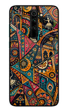Folk Print Redmi Note 8 Pro Glass Case