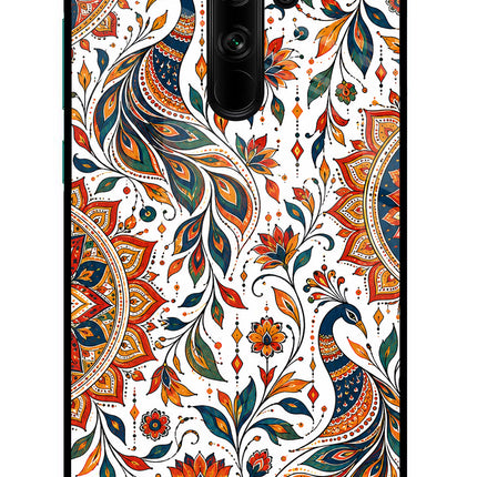 White Mayura Redmi Note 8 Pro Glass Case