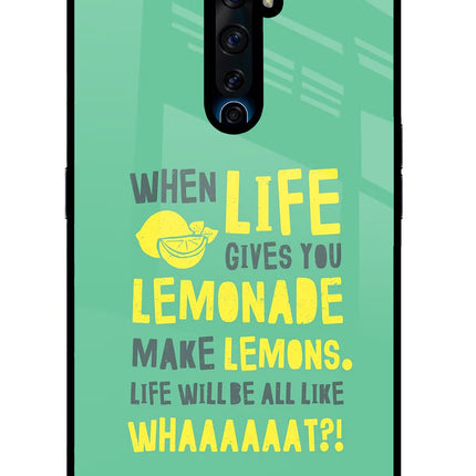 Quote Oppo Reno2 Z Glass Case Back Cover by Casekaro
