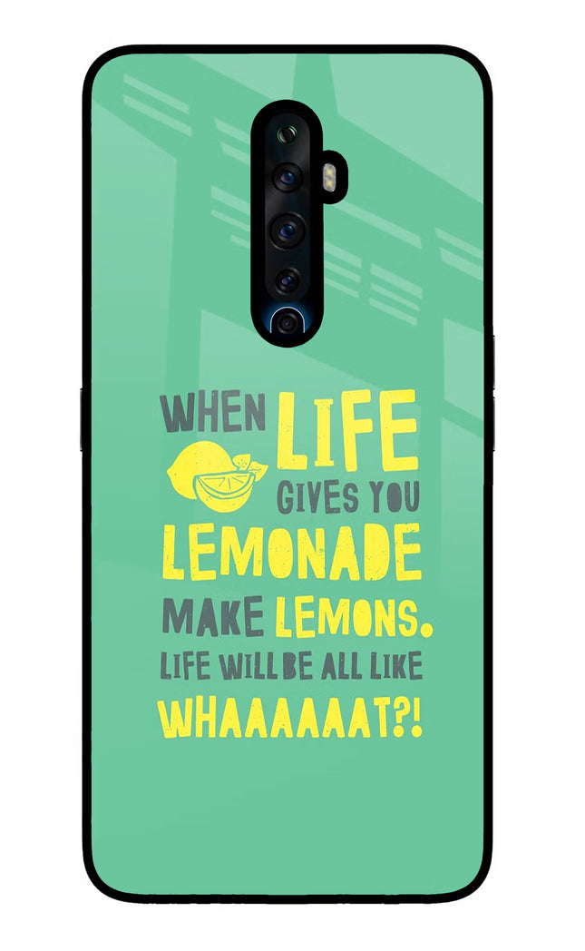 Quote Oppo Reno2 Z Glass Case Back Cover by Casekaro