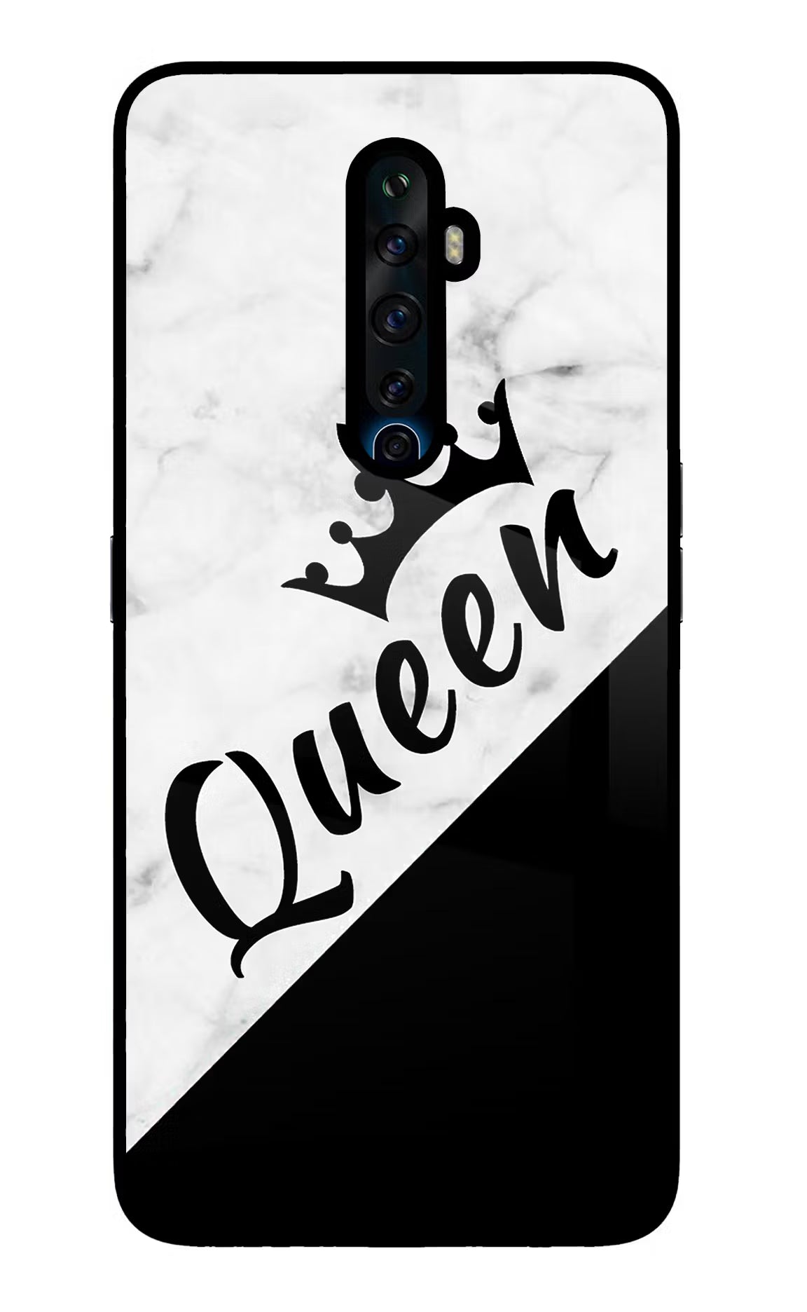 Queen Oppo Reno2 Z Glass Case Back Cover by Casekaro