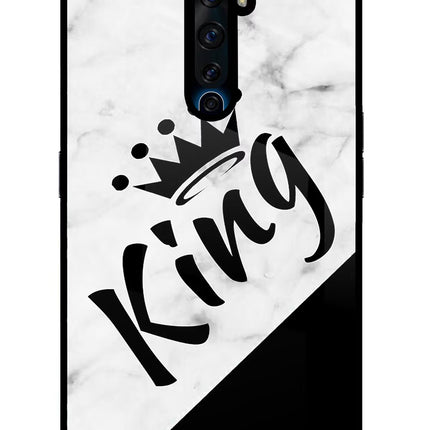 King Oppo Reno2 Z Glass Case Back Cover by Casekaro