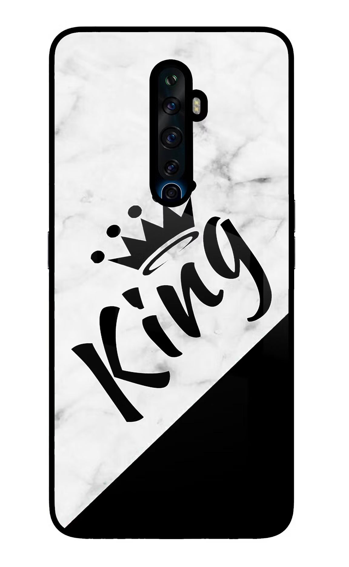 King Oppo Reno2 Z Glass Case Back Cover by Casekaro