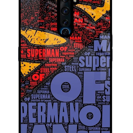 Superman Oppo Reno2 Z Glass Case Back Cover by Casekaro