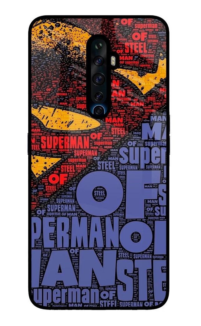 Superman Oppo Reno2 Z Glass Case Back Cover by Casekaro