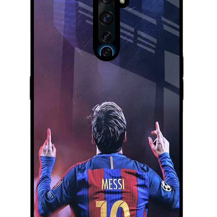 Messi Oppo Reno2 Z Glass Case Back Cover by Casekaro