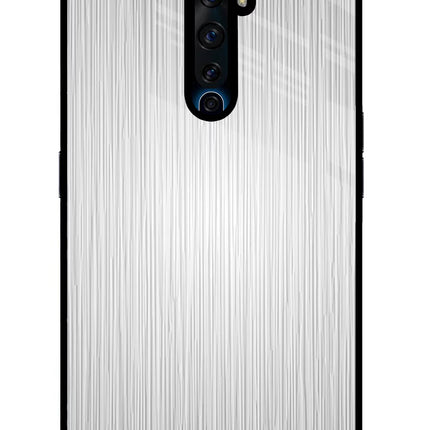 Wooden Grey Texture Oppo Reno2 Z Glass Case Back Cover by Casekaro