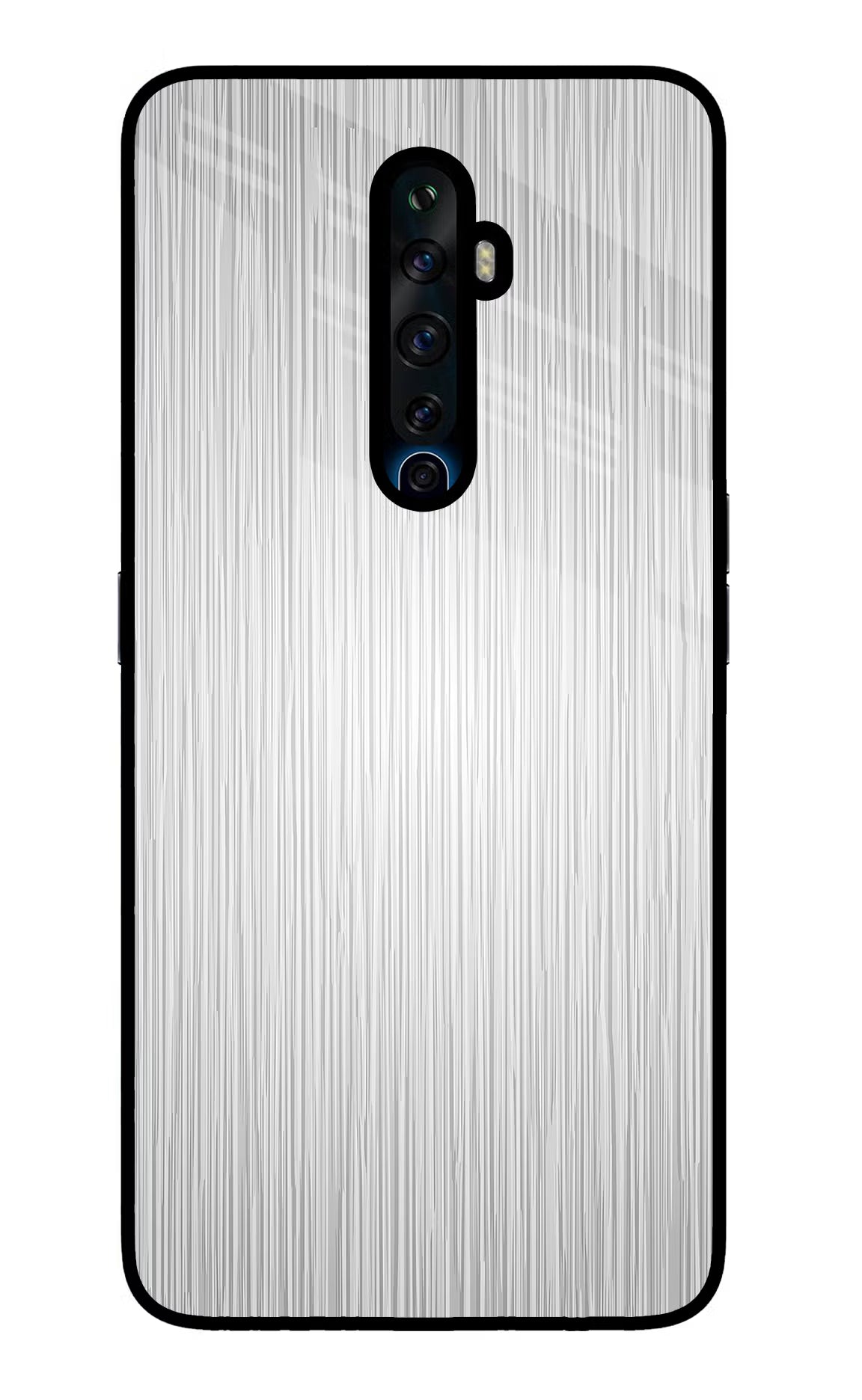 Wooden Grey Texture Oppo Reno2 Z Glass Case Back Cover by Casekaro