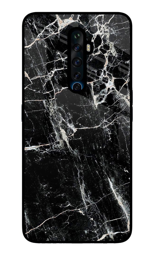 Black Marble Texture Oppo Reno2 Z Glass Case