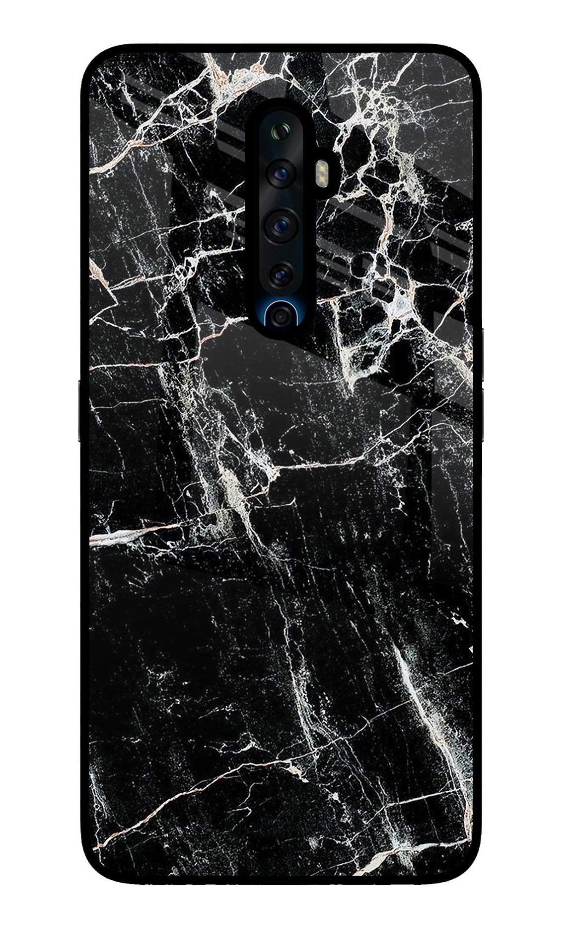 Black Marble Texture Oppo Reno2 Z Back Cover