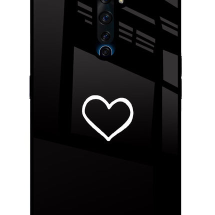 Heart Oppo Reno2 Z Glass Case Back Cover by Casekaro