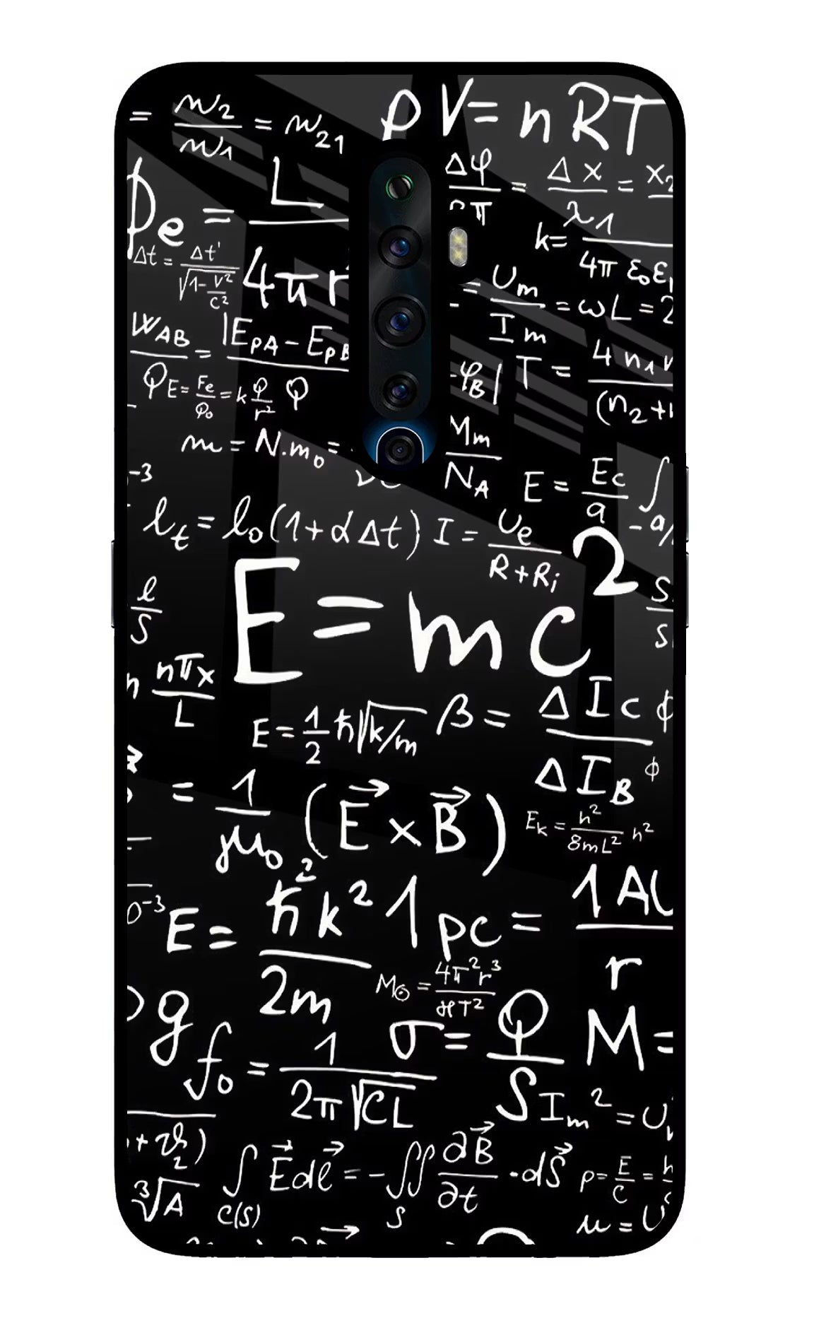 Physics Formula Oppo Reno2 Z Glass Case Back Cover by Casekaro