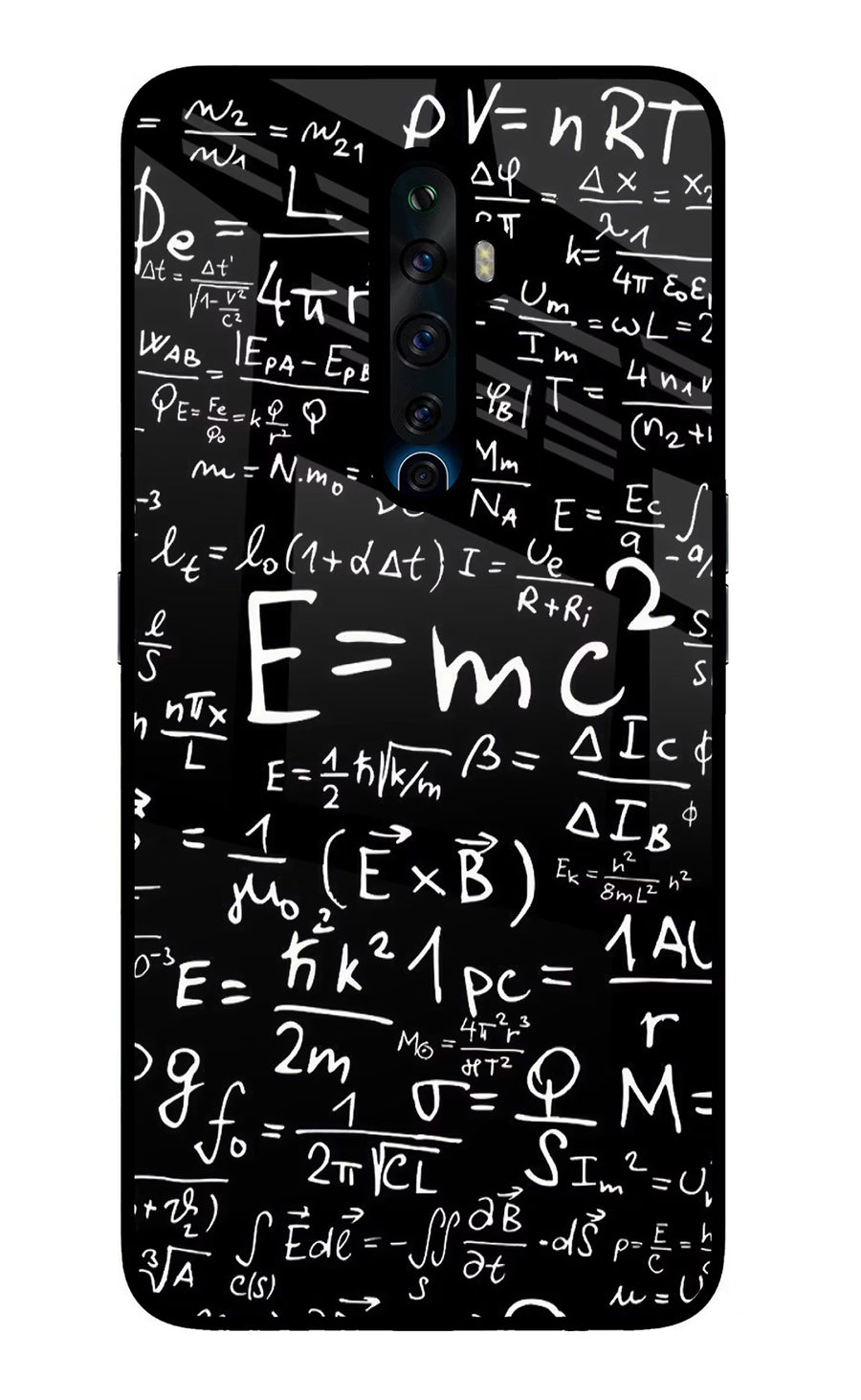 Physics Formula Oppo Reno2 Z Back Cover, Glass case
