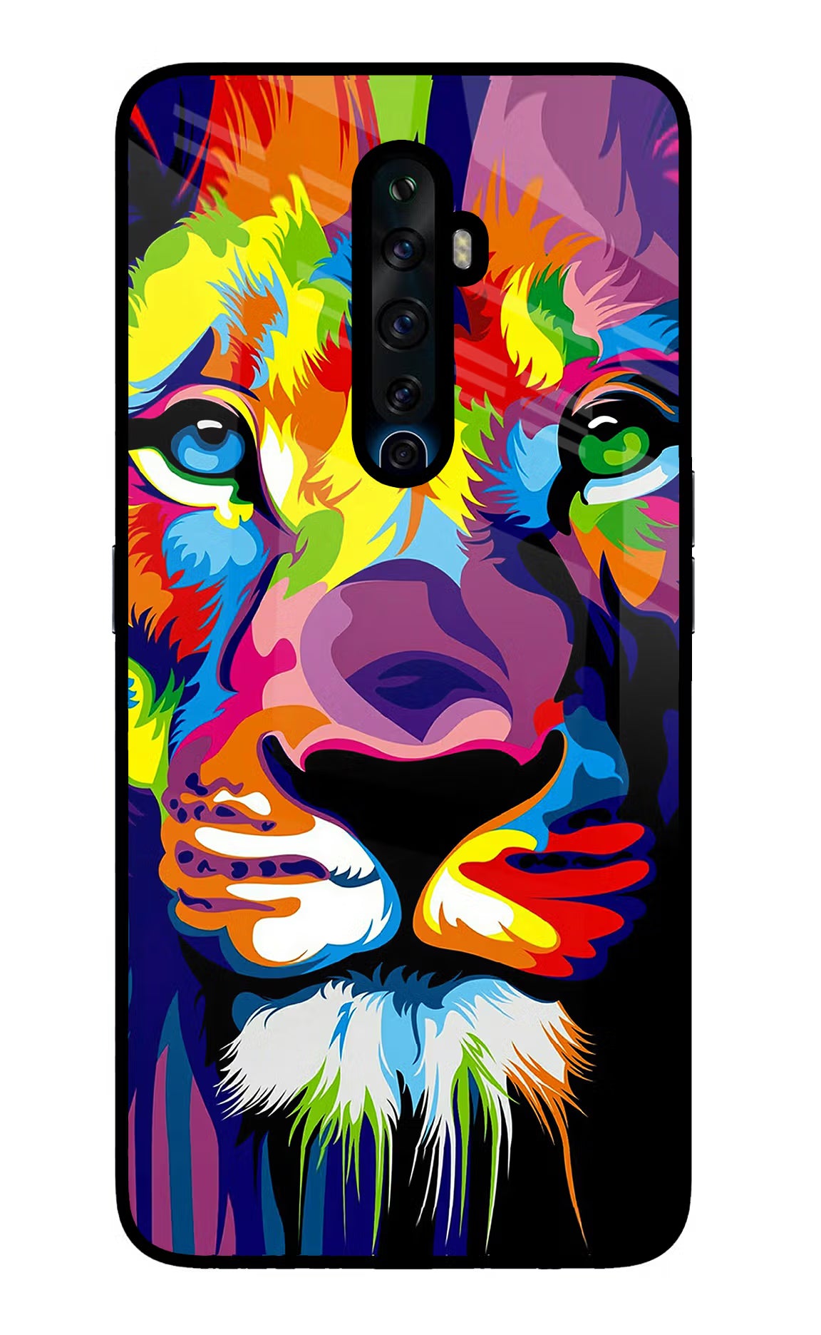 Lion Oppo Reno2 Z Glass Case Back Cover by Casekaro