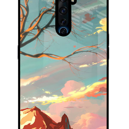 Scenery Oppo Reno2 Z Glass Case Back Cover by Casekaro