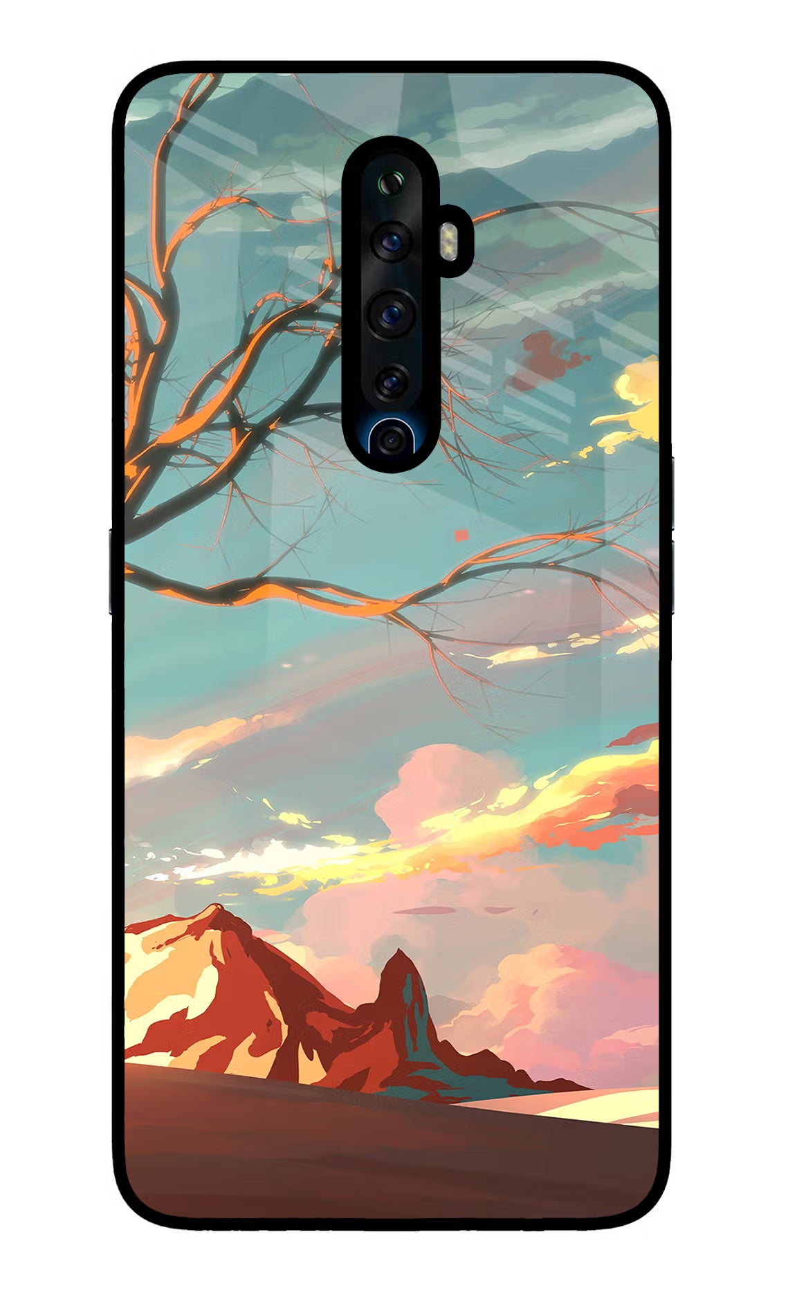 Scenery Oppo Reno2 Z Glass Case Back Cover by Casekaro