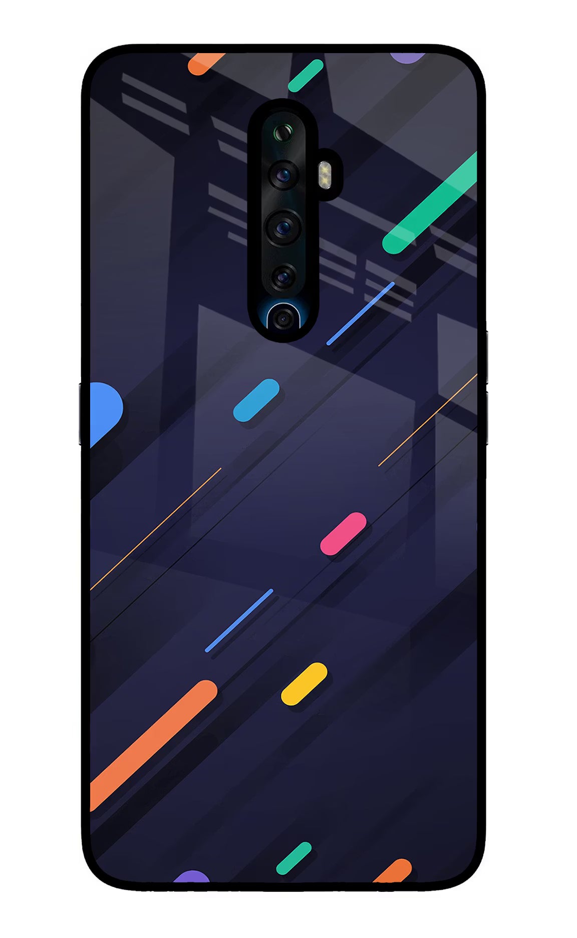 Abstract Design Oppo Reno2 Z Glass Case Back Cover by Casekaro