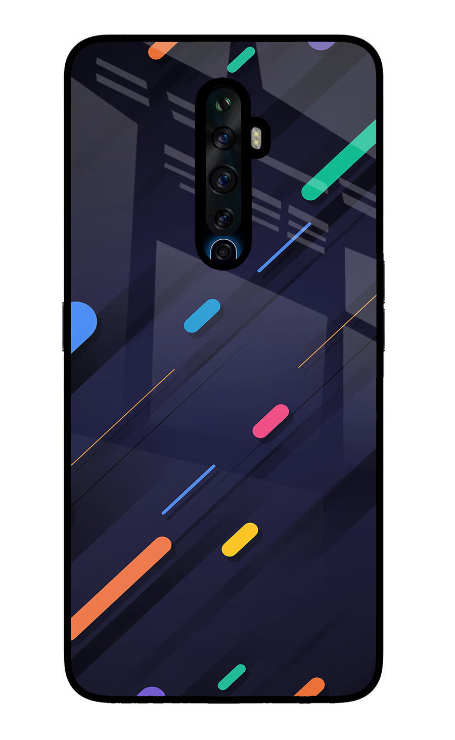 Abstract Design Oppo Reno2 Z Back Cover, Glass case