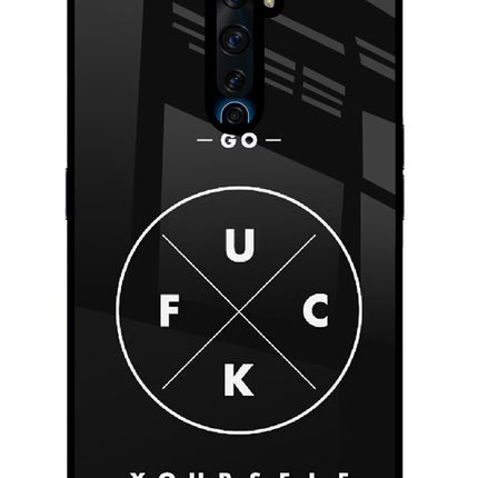 Go Fuck Yourself Oppo Reno2 Z Glass Case Back Cover by Casekaro
