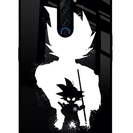 Goku Shadow Oppo Reno2 Z Glass Case Back Cover by Casekaro