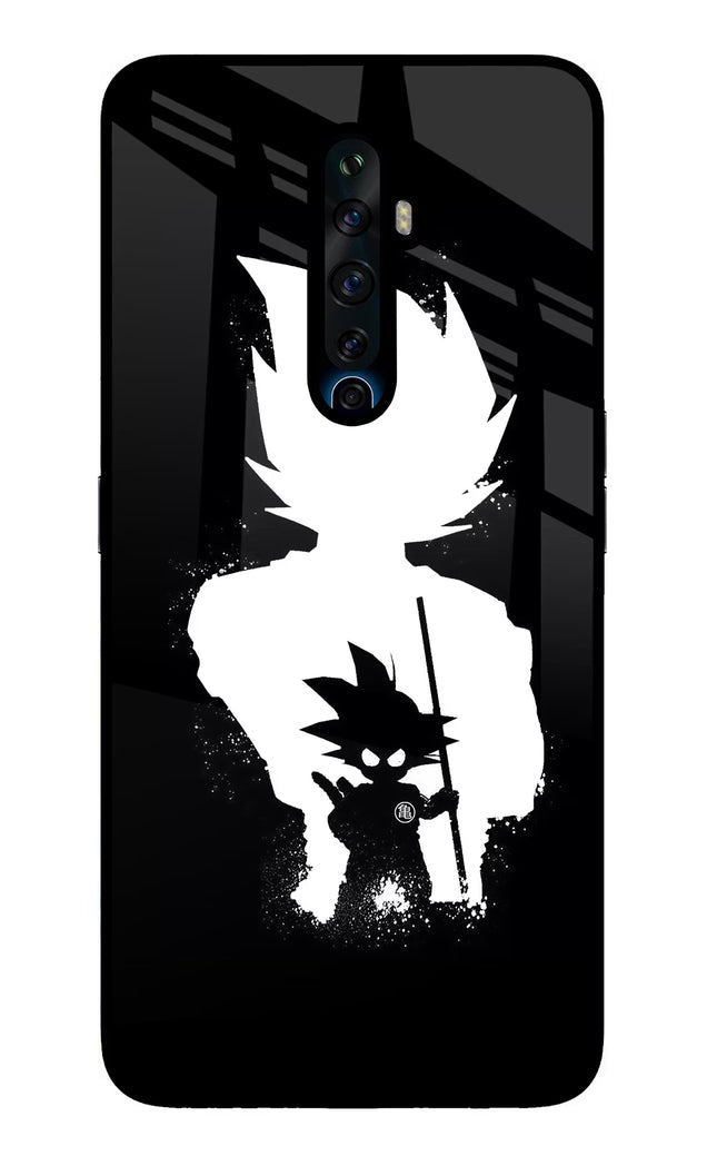 Goku Shadow Oppo Reno2 Z Glass Case Back Cover by Casekaro