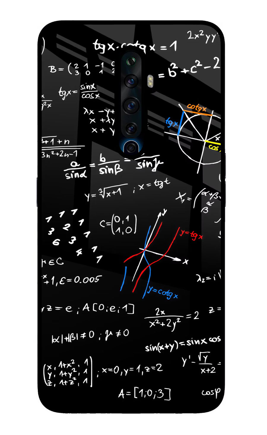 Mathematics Formula Oppo Reno2 Z Back Cover, Glass case