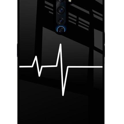 Heart Beats Oppo Reno2 Z Glass Case Back Cover by Casekaro