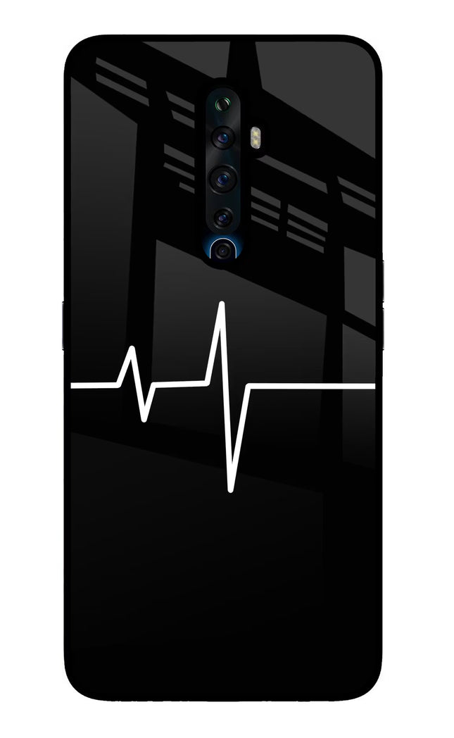 Heart Beats Oppo Reno2 Z Glass Case Back Cover by Casekaro