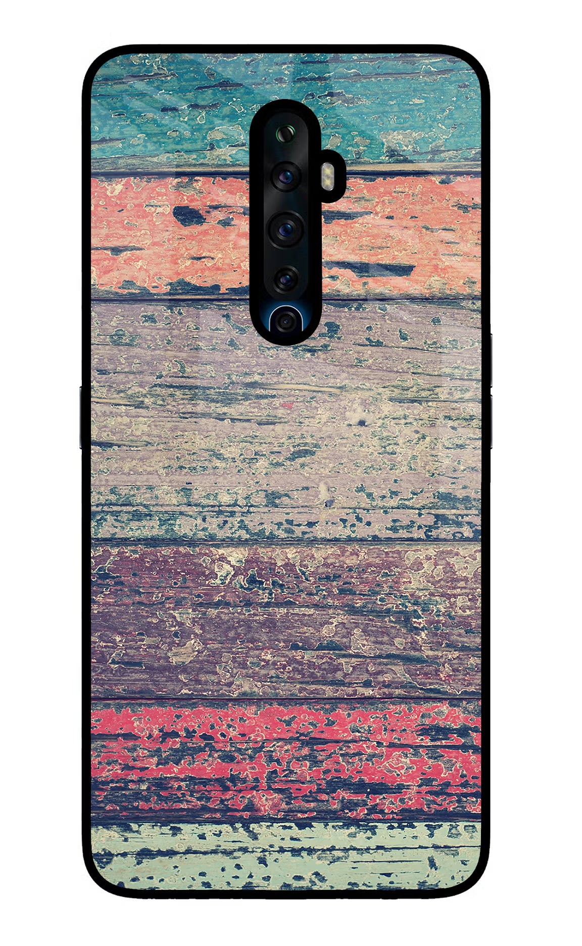 Colourful Wall Oppo Reno2 Z Glass Case Back Cover by Casekaro