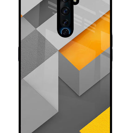Abstract Oppo Reno2 Z Glass Case Back Cover by Casekaro