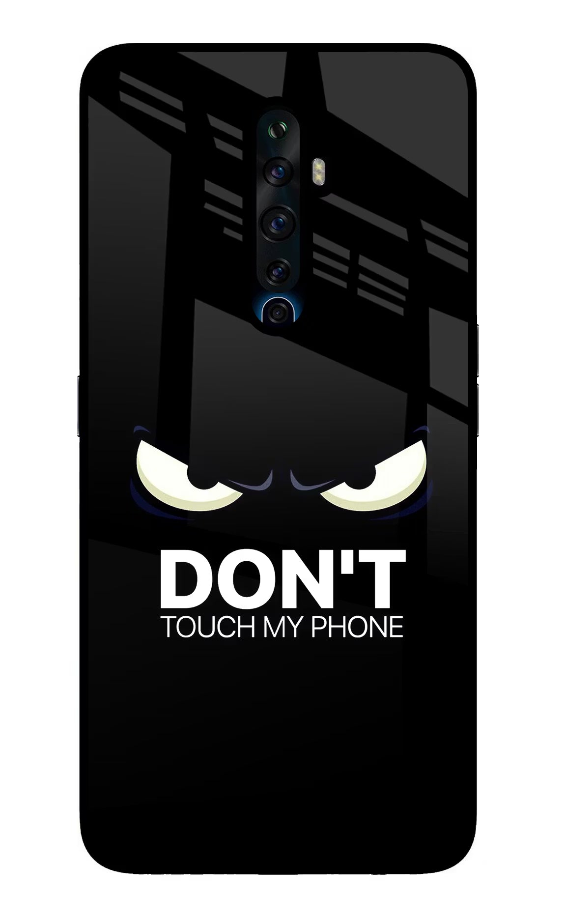 Don'T Touch My Phone Oppo Reno2 Z Glass Case Back Cover by Casekaro
