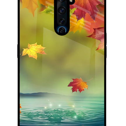 Flowers Oppo Reno2 Z Glass Case Back Cover by Casekaro