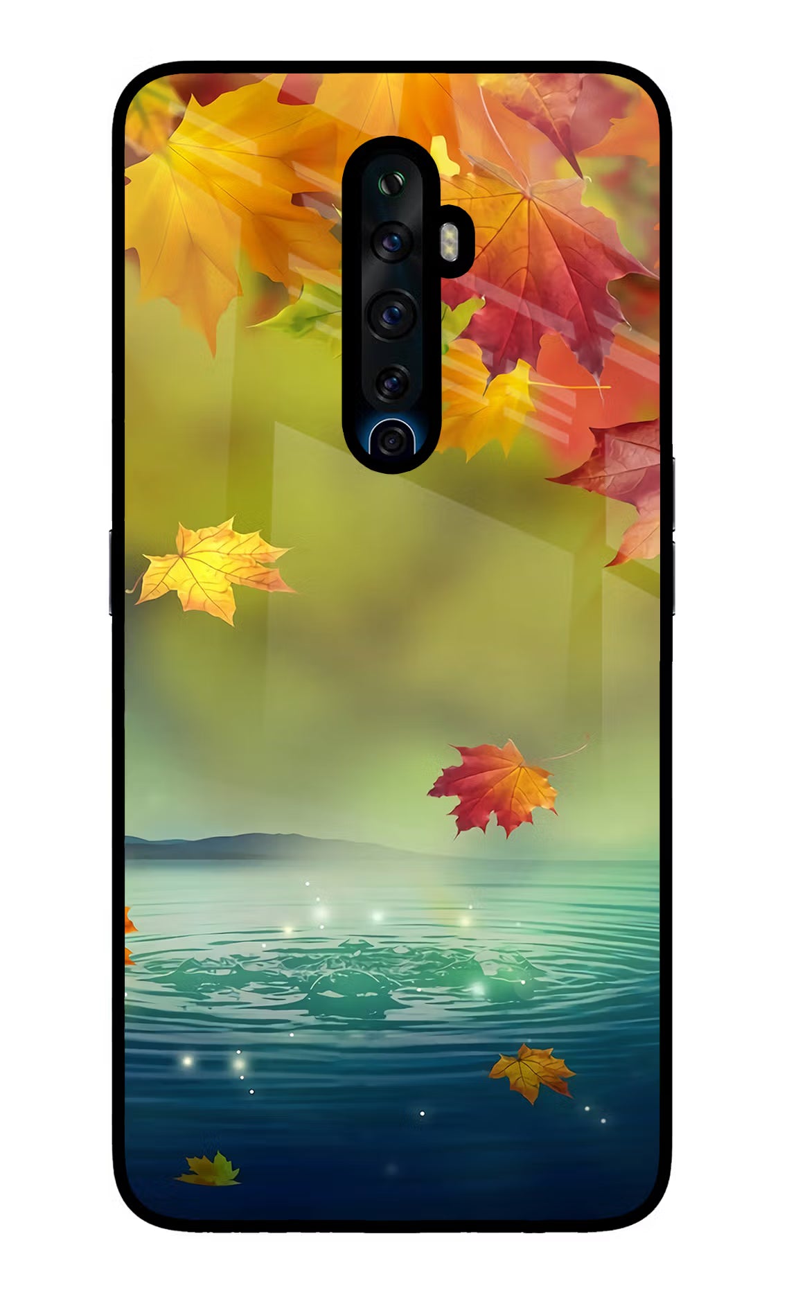 Flowers Oppo Reno2 Z Glass Case Back Cover by Casekaro