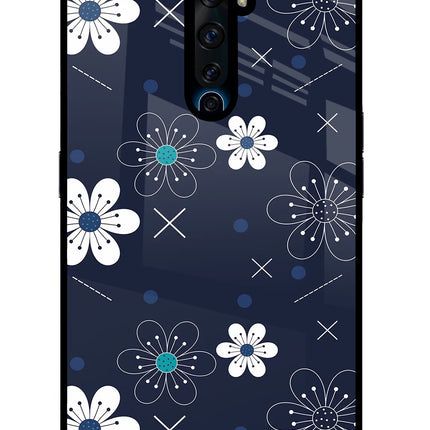 Flowers Oppo Reno2 Z Glass Case Back Cover by Casekaro