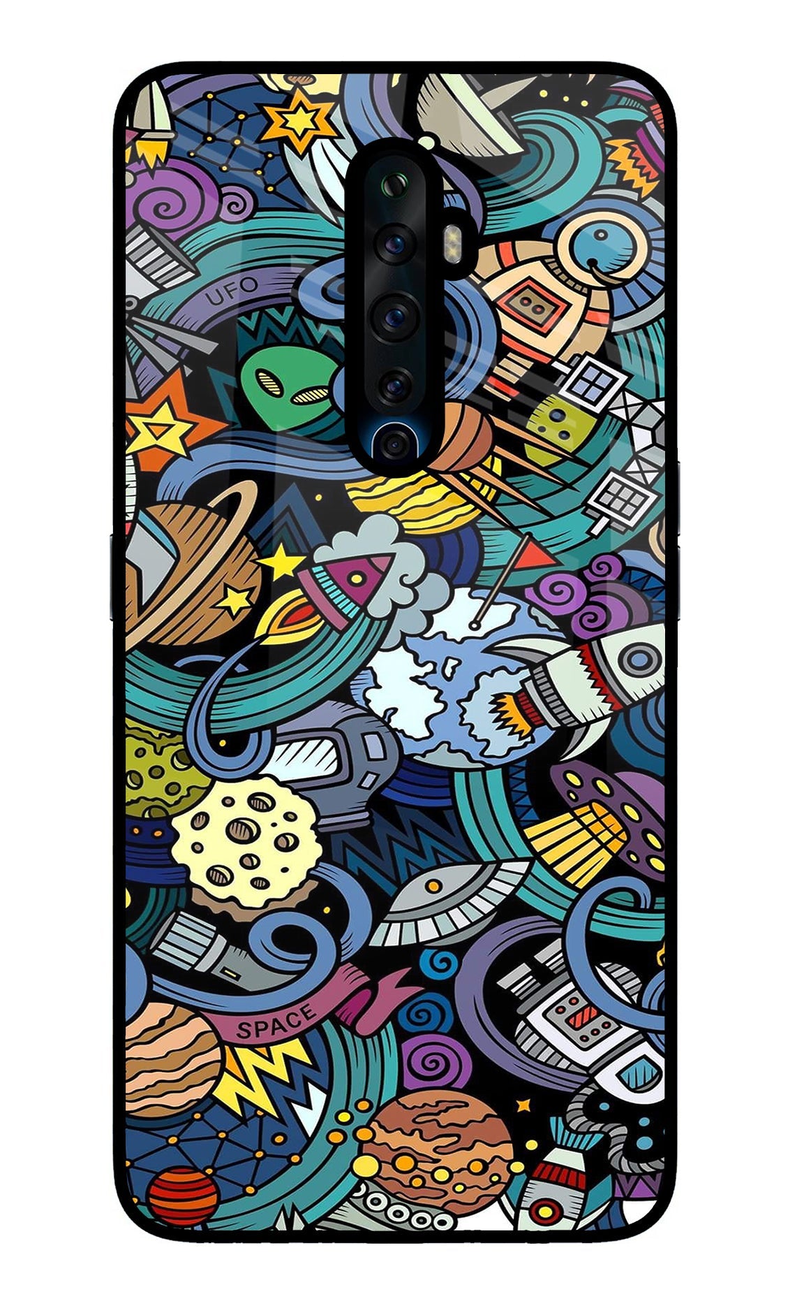 Space Abstract Oppo Reno2 Z Back Cover