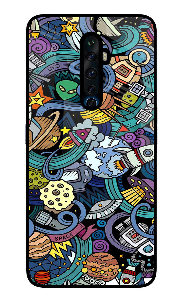 Space Abstract Oppo Reno2 Z Glass Case Back Cover by Casekaro