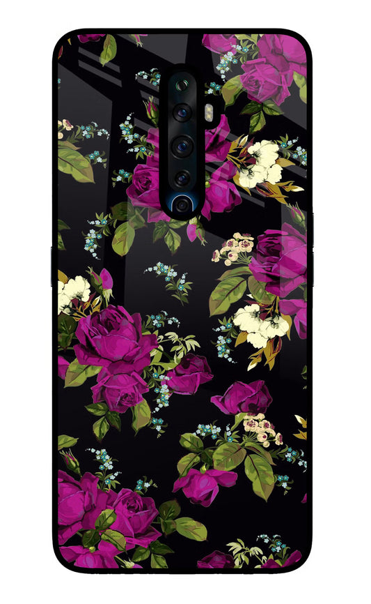 Flowers Oppo Reno2 Z Glass Case