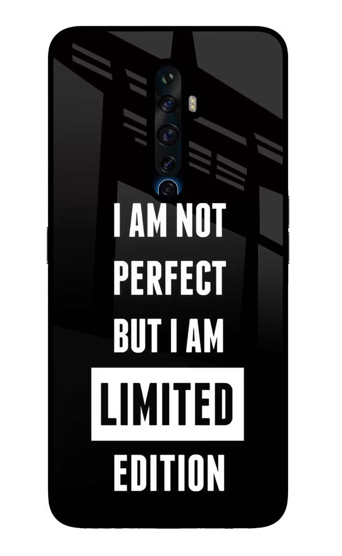 I Am Not Perfect But I Am Limited Edition Oppo Reno2 Z Glass Case Back Cover by Casekaro
